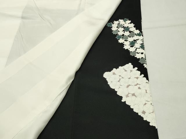 平和屋着物○豪華黒留袖 駒刺繍 梅松花文 金銀彩 鈴乃屋扱い 正絹 逸品