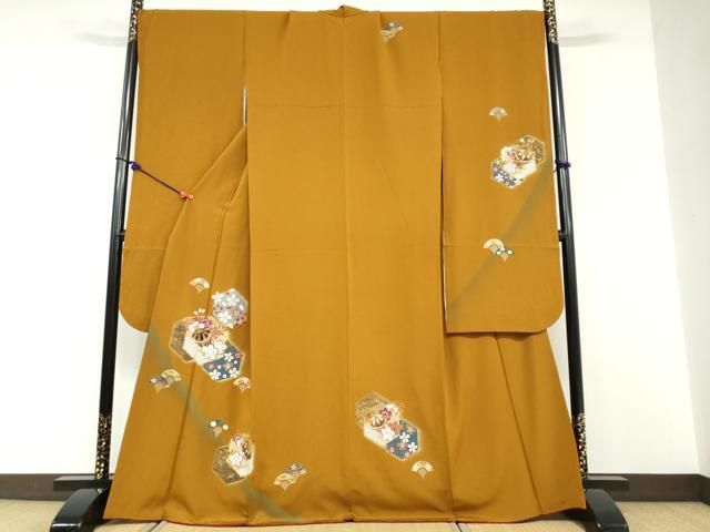 平和屋着物●豪華振袖 手毬草花文 金彩 正絹 逸品 DABD9189ud