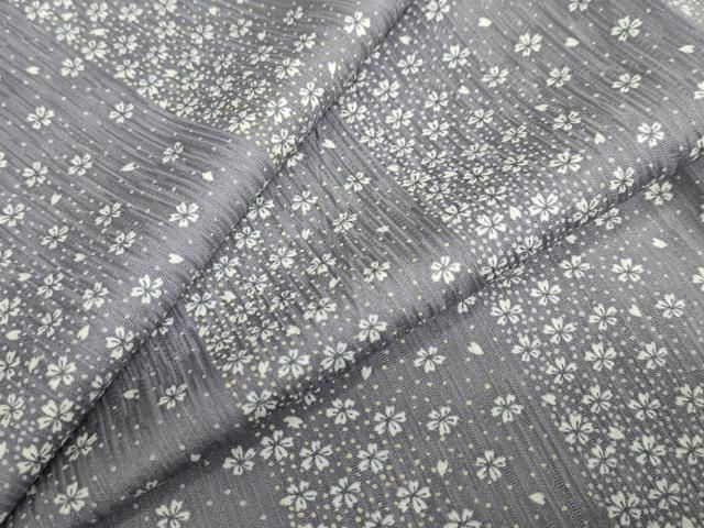 平和屋着物●上質な小紋　舞桜文　正絹　逸品　DABD9210ud