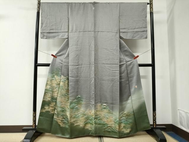 平和屋着物●豪華色留袖　作家物　松葉文　暈し染め　金彩　正絹　逸品　CABE2936yc