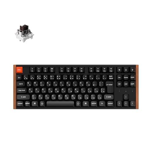 【国内正規品】Keychron K8 Max スペシャルエディション QMKカスタムメカニカルキーボード ワイヤレス2.4GHz/Bluetooth/有線対応 ウッド＋アルミフレーム White LEDライト Keychron slient cd341459