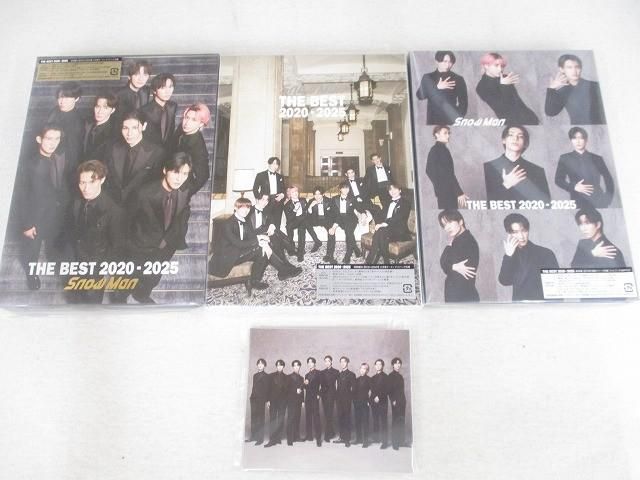 未開封含む Snow Man CD DVD THE BEST 2020-2025 初回盤A 初回盤B 通常盤 関連グッズ付き 3点セット 中古品