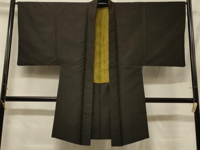 平和屋着物＃男性　長羽織　縞　正絹　逸品　CABF1240in