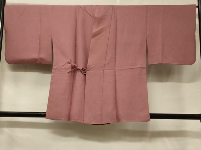 平和屋着物＃道中着　霞地紋　蘇芳香色　正絹　逸品　CABF1248in