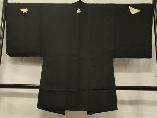 平和屋着物#男性 長羽織 黒紋付 高島屋扱い 正絹 逸品 未使用 CABF1255in