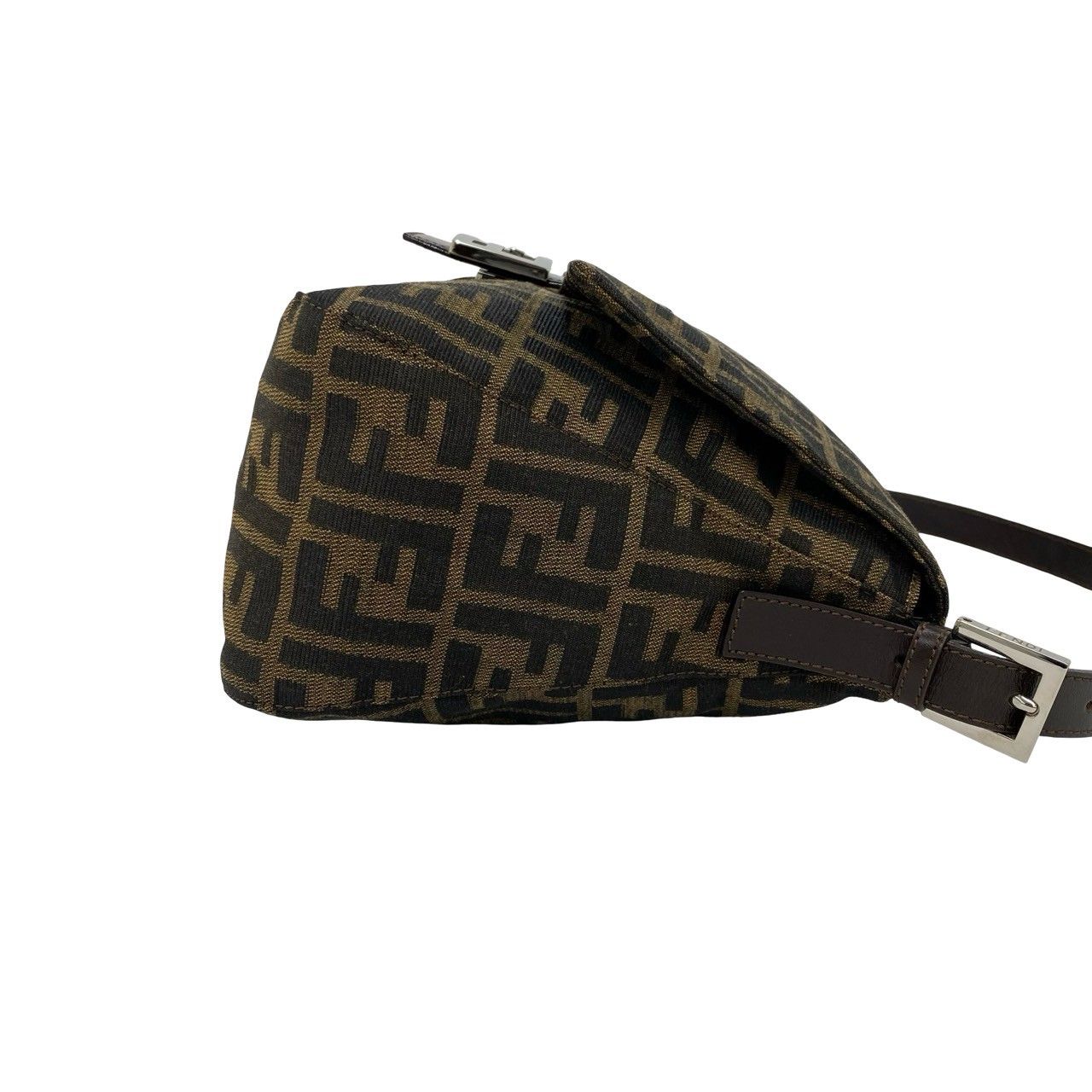 極 美品 FENDI フェンディ マンマバケット ズッカ FF ロゴ 柄 金具
