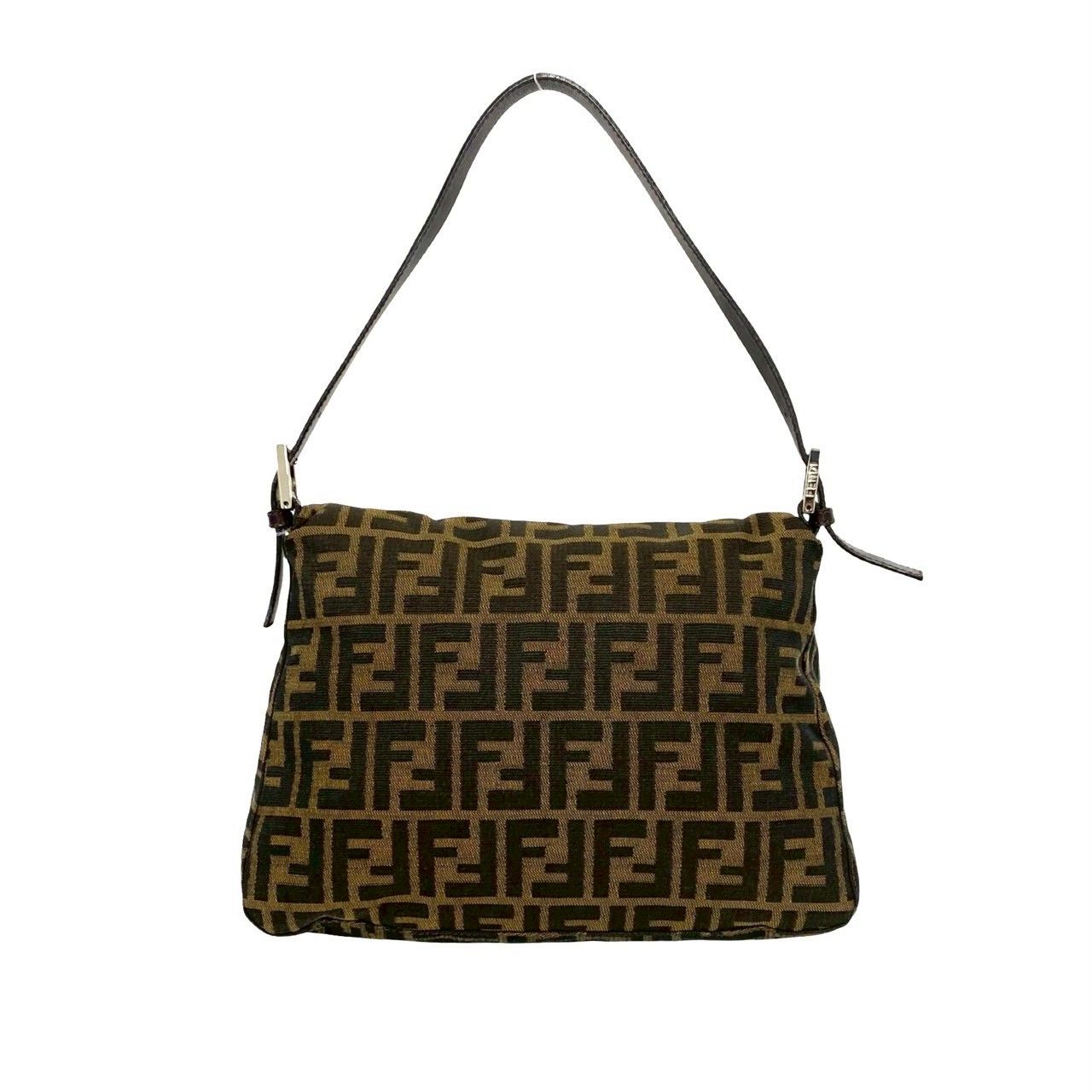 極 美品 FENDI フェンディ マンマバケット ズッカ FF ロゴ 柄 金具