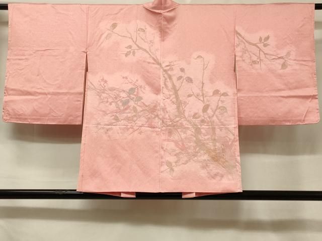 平和屋着物＃羽織　寿光織　枝葉文　正絹　逸品　未使用　CABF1265in