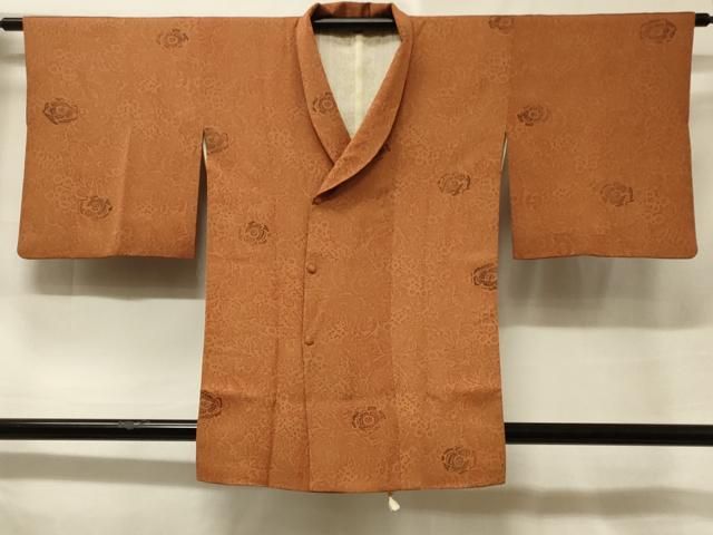 平和屋着物＃道中着　型染め　更紗花文　正絹　逸品　CABF1271in 23,400円