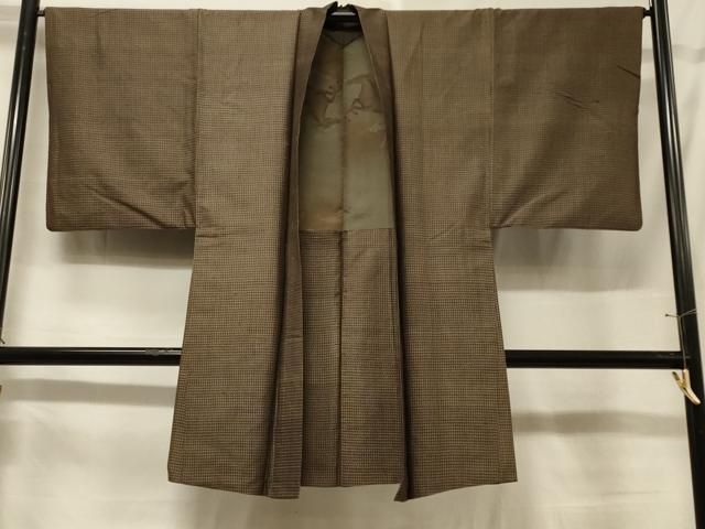 平和屋着物＃男性　本場大島紬　長羽織　絣文様　正絹　逸品　CABF1273in