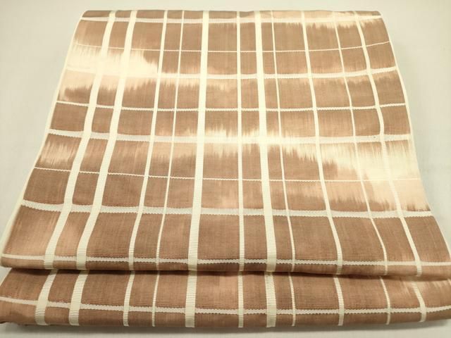 平和屋着物●全通柄袋帯　吉野間道　正絹　逸品　DABE1368op