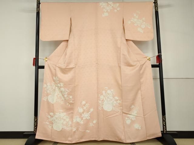 平和屋着物●訪問着　刺繍　花車飾花文　正絹　逸品　AABH3793cs 16,380円