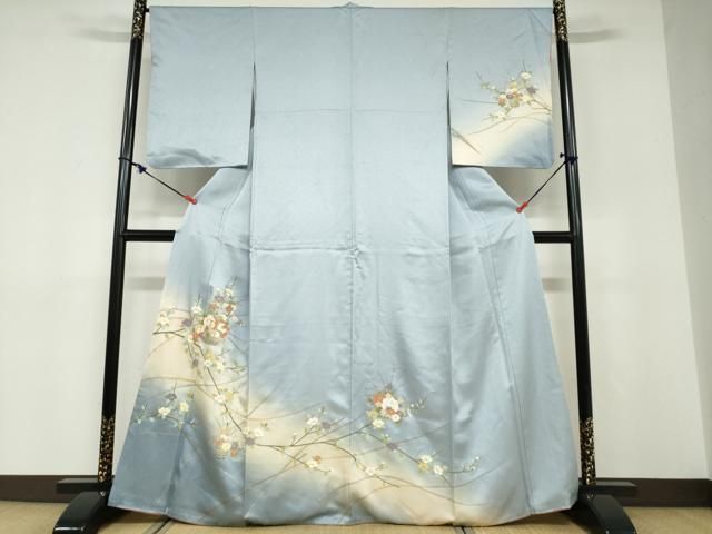 平和屋着物●訪問着　飾花文　暈し染め　金彩　正絹　逸品　DABD9188ud