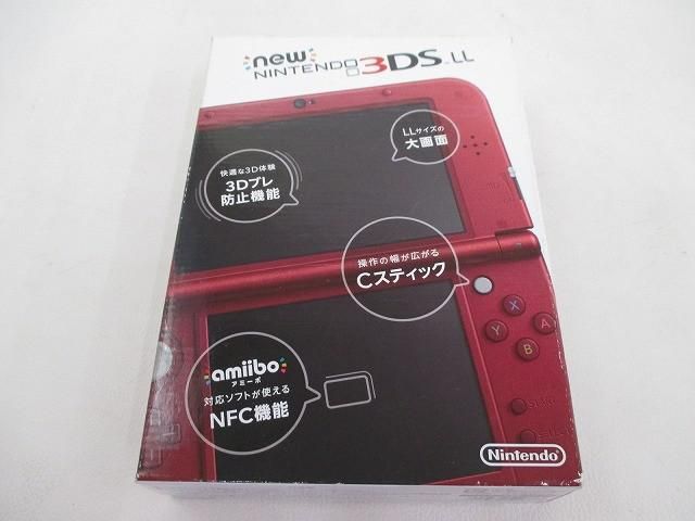 中古品 ゲーム ニンテンドー3DS LL 本体 NEW RED-001 レッド 動作品 箱・説付き