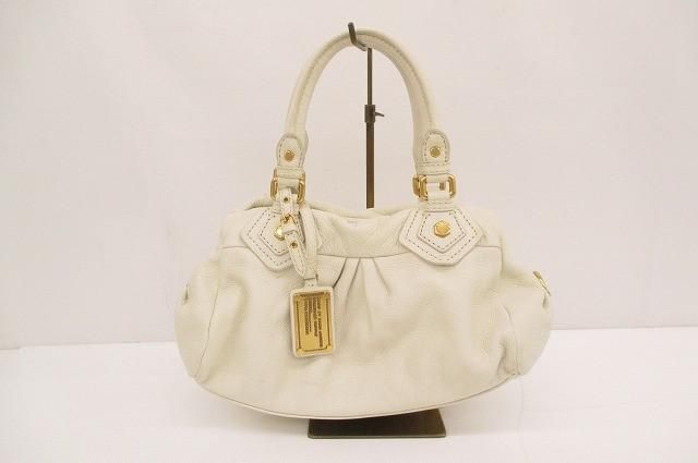 マーク ジェイコブス MARC JACOBS Y2K 00s ClassicQ Baby Groovee 2WAY ショルダーバッグ ハンドパック ホワイト 白 レディース 中古