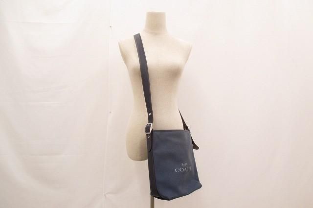 良品 コーチ COACH キャンバス ショルダーバッグ C3269 ネイビー レディース