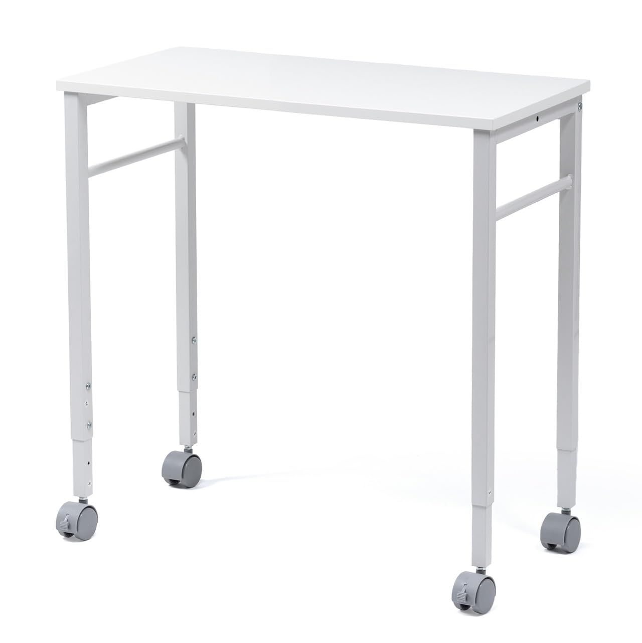 サンワダイレクト サブデスク キャスター付き 幅70×奥行35cm 高さ64・70cm スリム デスク ホワイト 100-DESKF046Y 1a02b424
