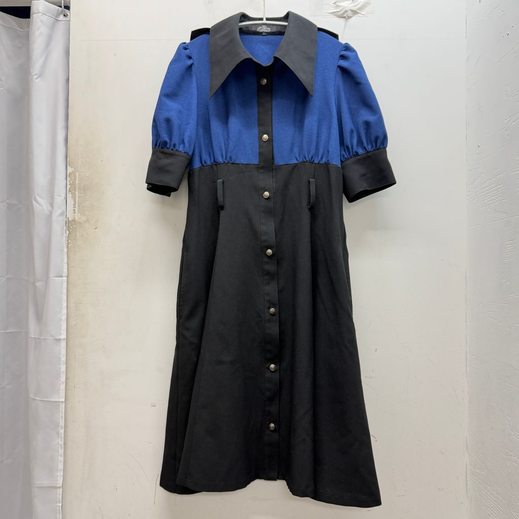 MIHO MATSUDA ミホマツダ Bicolor Puff Sleeve Dress ドレス ブラック size:L【中目黒05】
