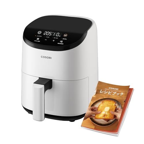 COSORI コソリ ノンフライヤー 2L 一人用 エアフライヤー オイル97%カット 省エネ ミニ 卓上 電気 フライヤー 揚げ物 専用レシピ付き PSE認証済み ホワイト ?CAF-LI211-WJP/ 315170ca