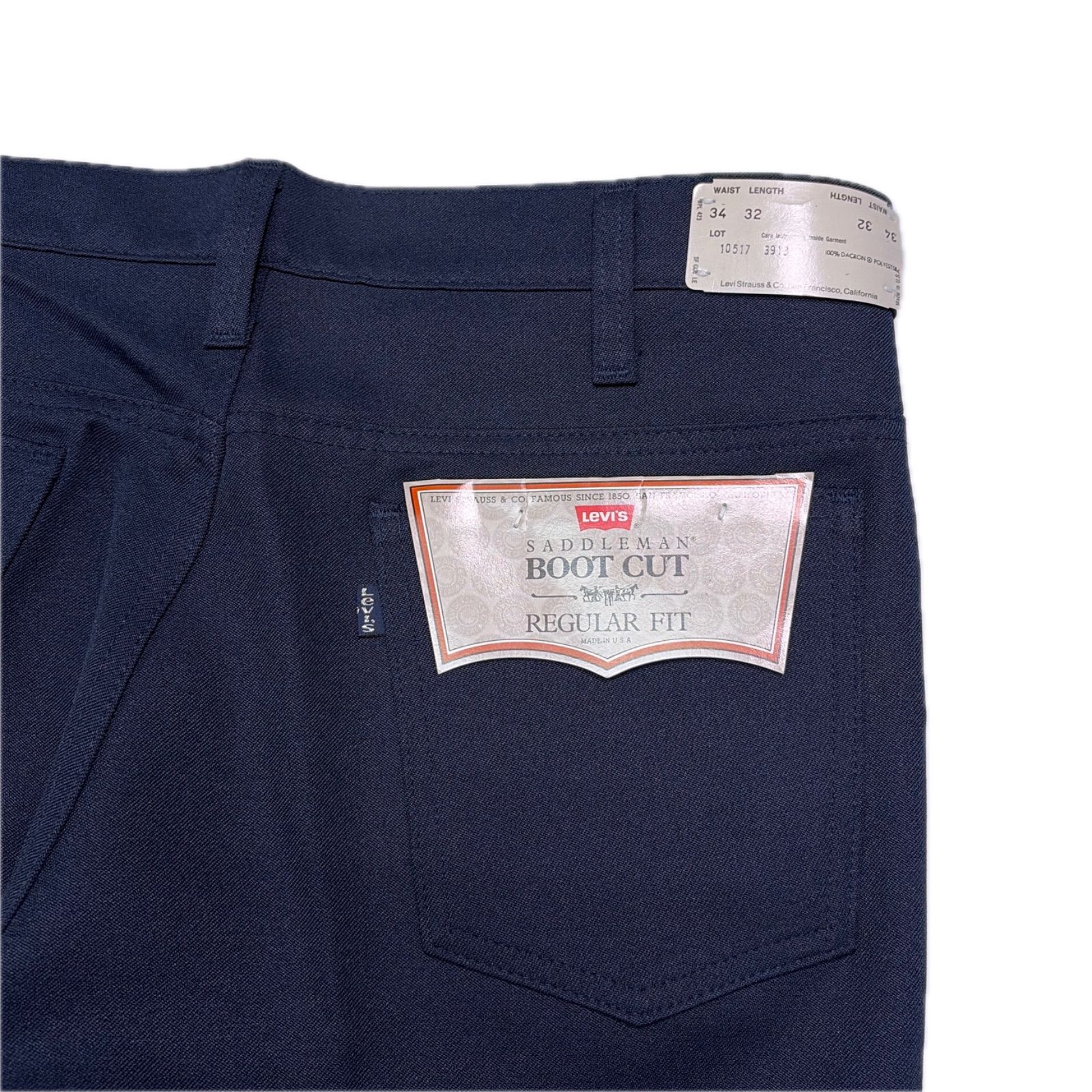 デッドストック 80s LEVIS リーバイス 517 スタプレ パンツ 紺 W34