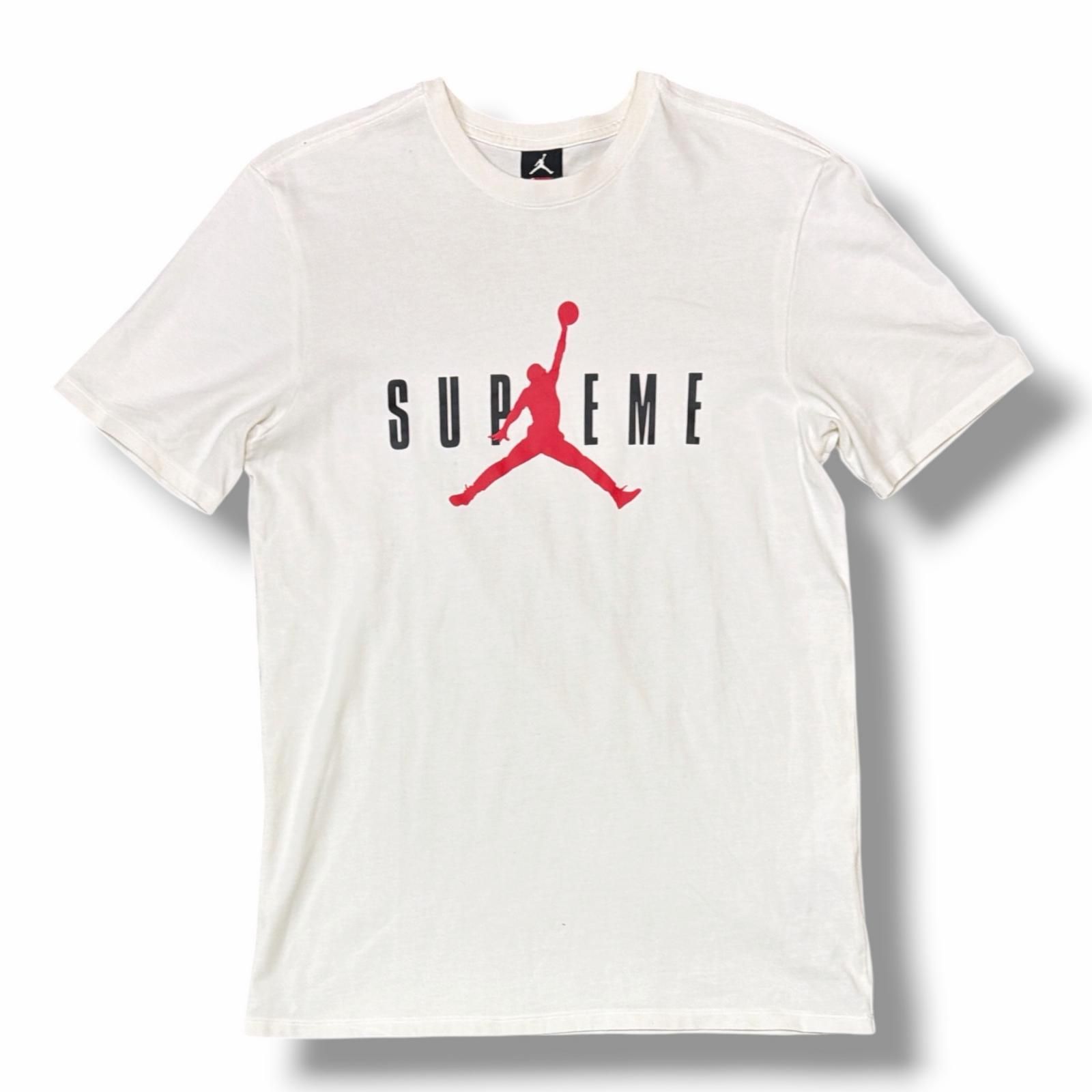 Supreme × Jordan 15AW Jordan Tee ジョーダンTシャツ 半袖カットソー コラボ シュプリーム × ジョーダン ホワイト M （10388M）