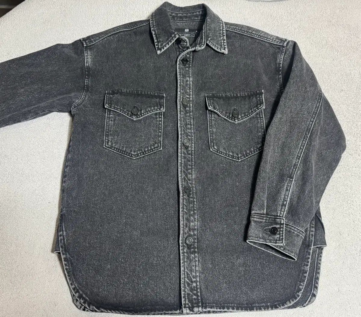 ZIOSONGZIO オーバーサイズ ブラックデニム ブラックデニム シャツ ジャケット シャケット / LEVI'S トラッカー 11,168円