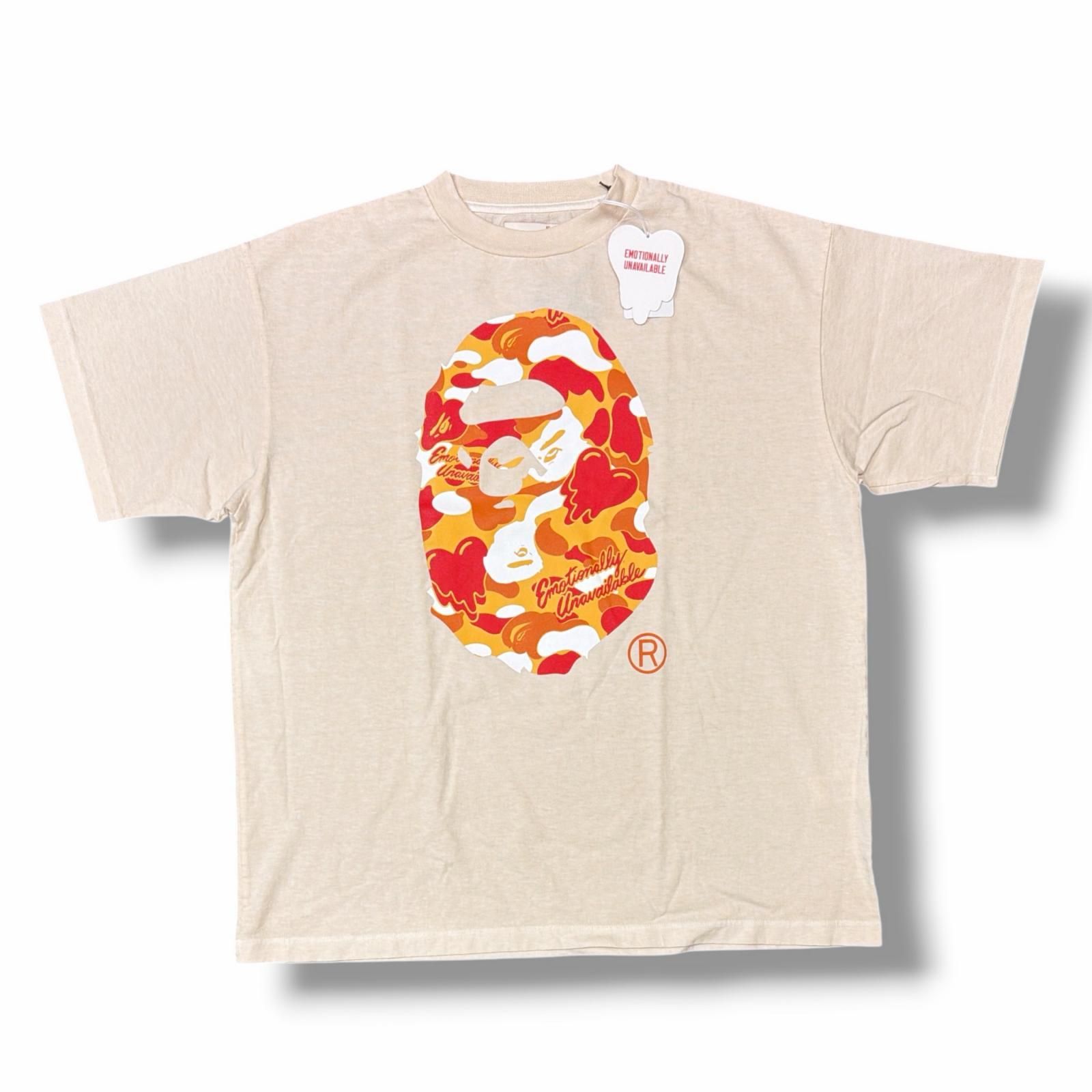 参考上代30800円 未使用 A BATHING APE × EMOTIONALLY UNAVAILABLE 26SS EU APE SS TEE Tシャツ カットソー コラボ アベイシングエイプ EU-MK8-0000-C08 ホワイト XL