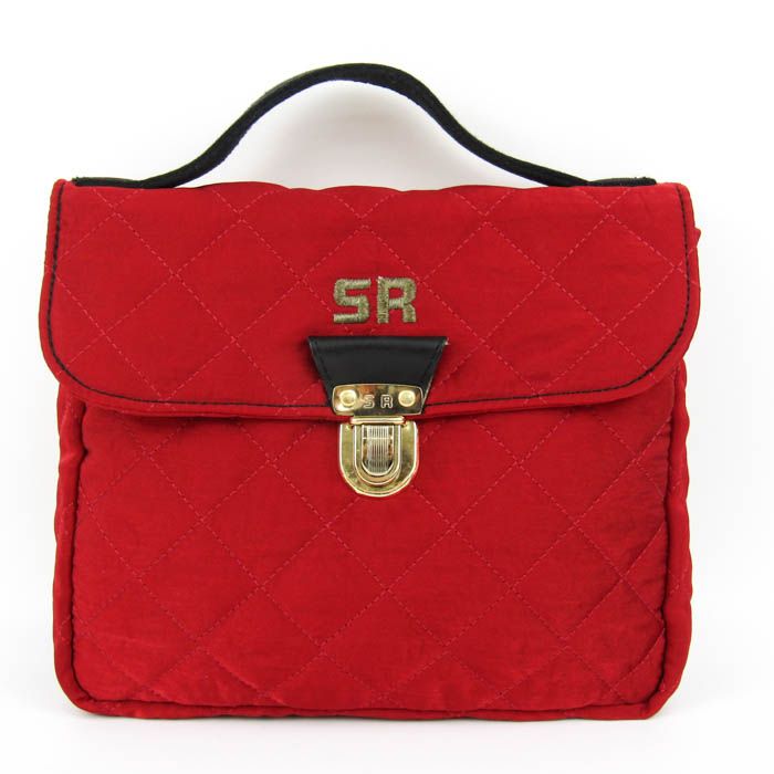 ソニアリキエル ハンドバッグ キルティング ロゴ ビンテージ 鞄 ブランド レディース レッド Sonia Rykiel 【中古】
