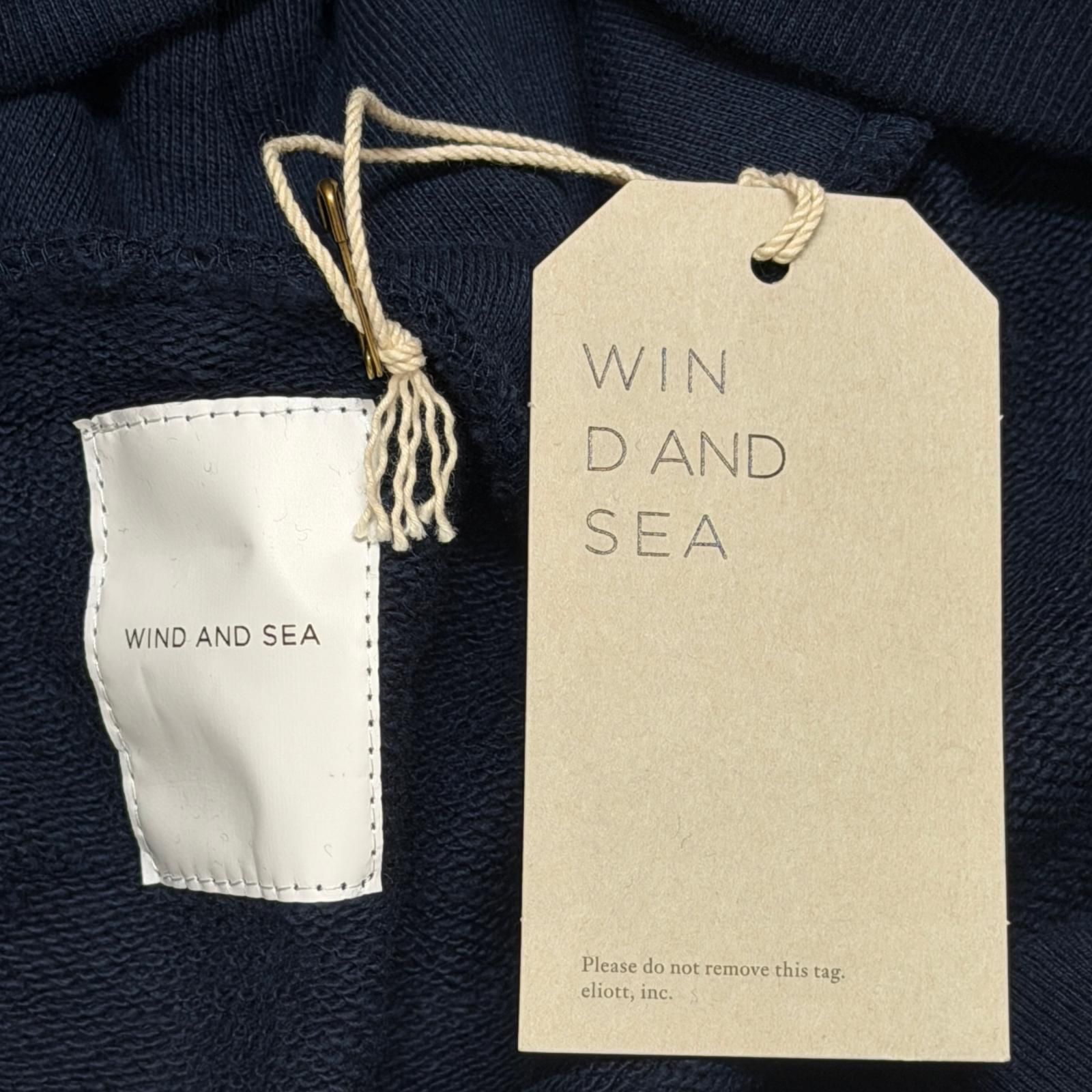 参考上代14080円 未使用 WIND AND SEA ロゴプリントプルオーバー 