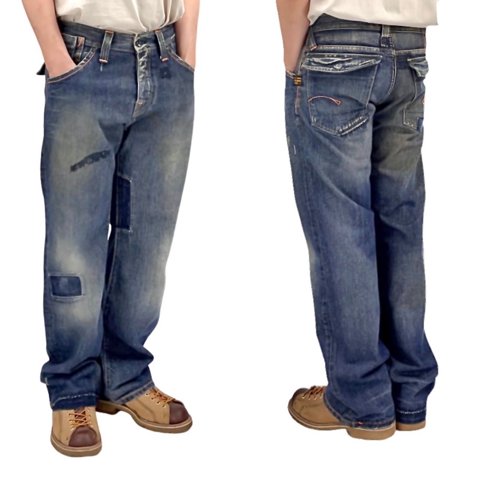メンズ G-Star RAW ジースター S.C. CORE SLACKS REGULAR ダメージ 