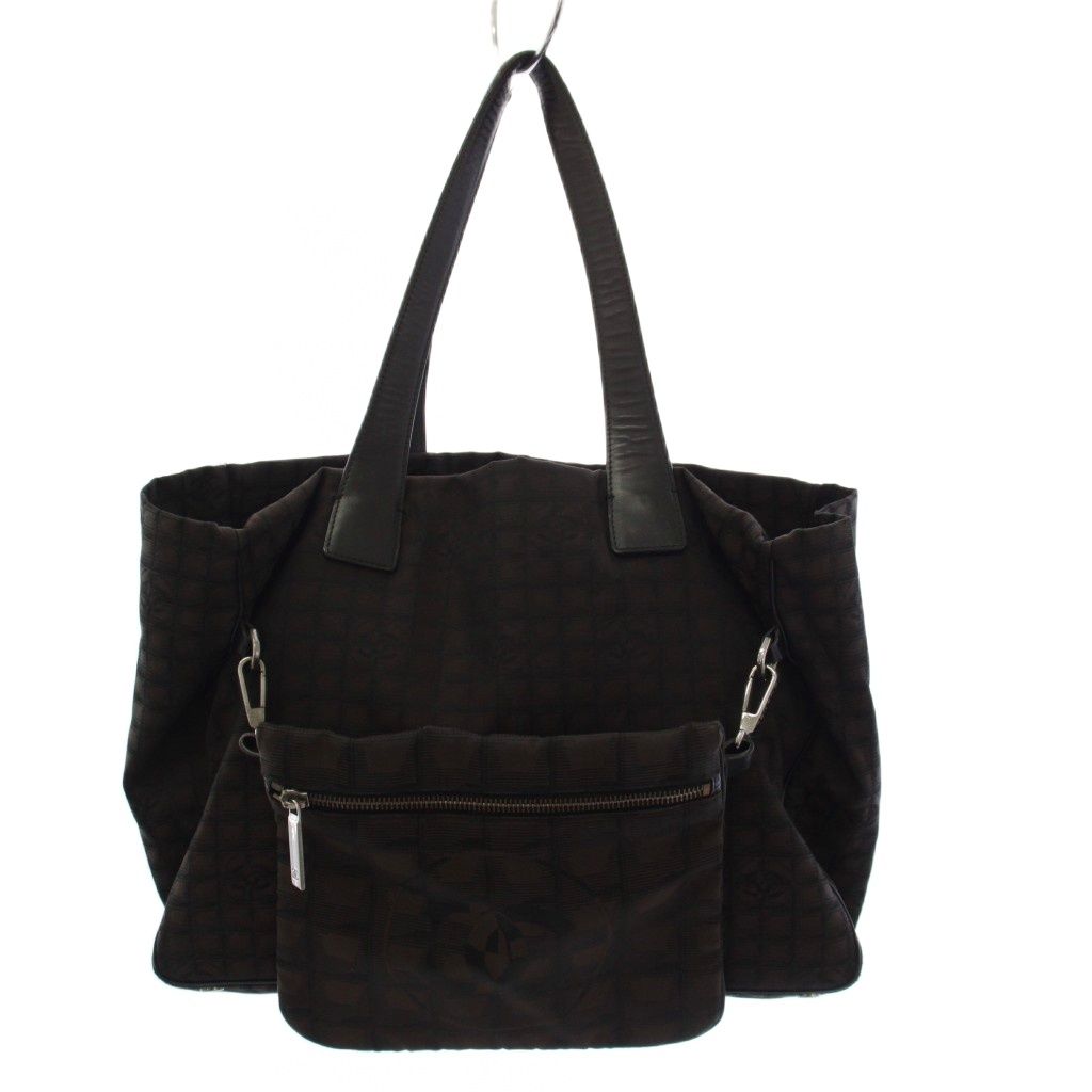 シャネル CHANEL ニュートラベルライン トートバッグ ハンドバッグ 茶 A26156 /KH ■OH