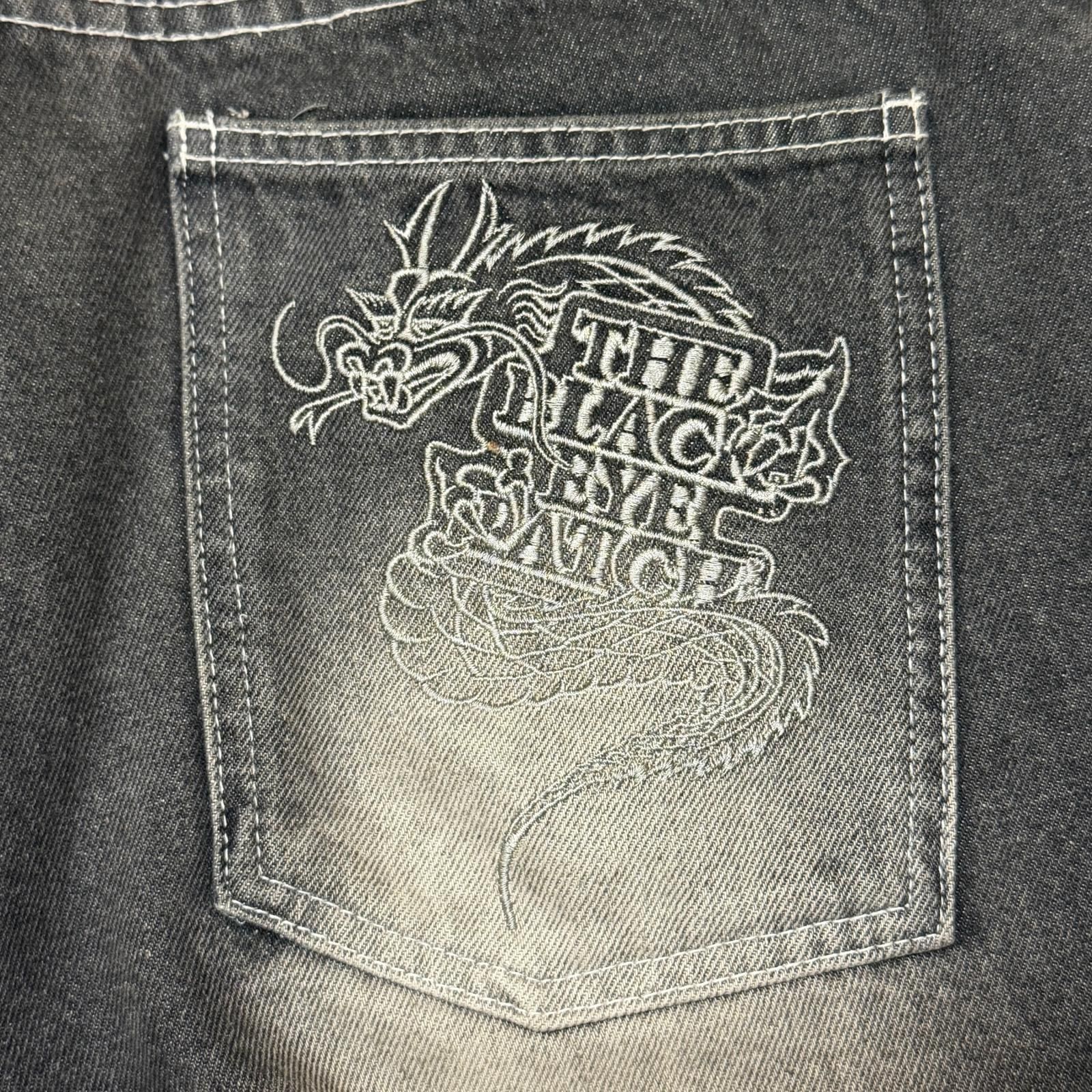 参考上代24200円 BlackEyePatch DRAGONS EXTRA BAGGY JEANS ドラゴン
