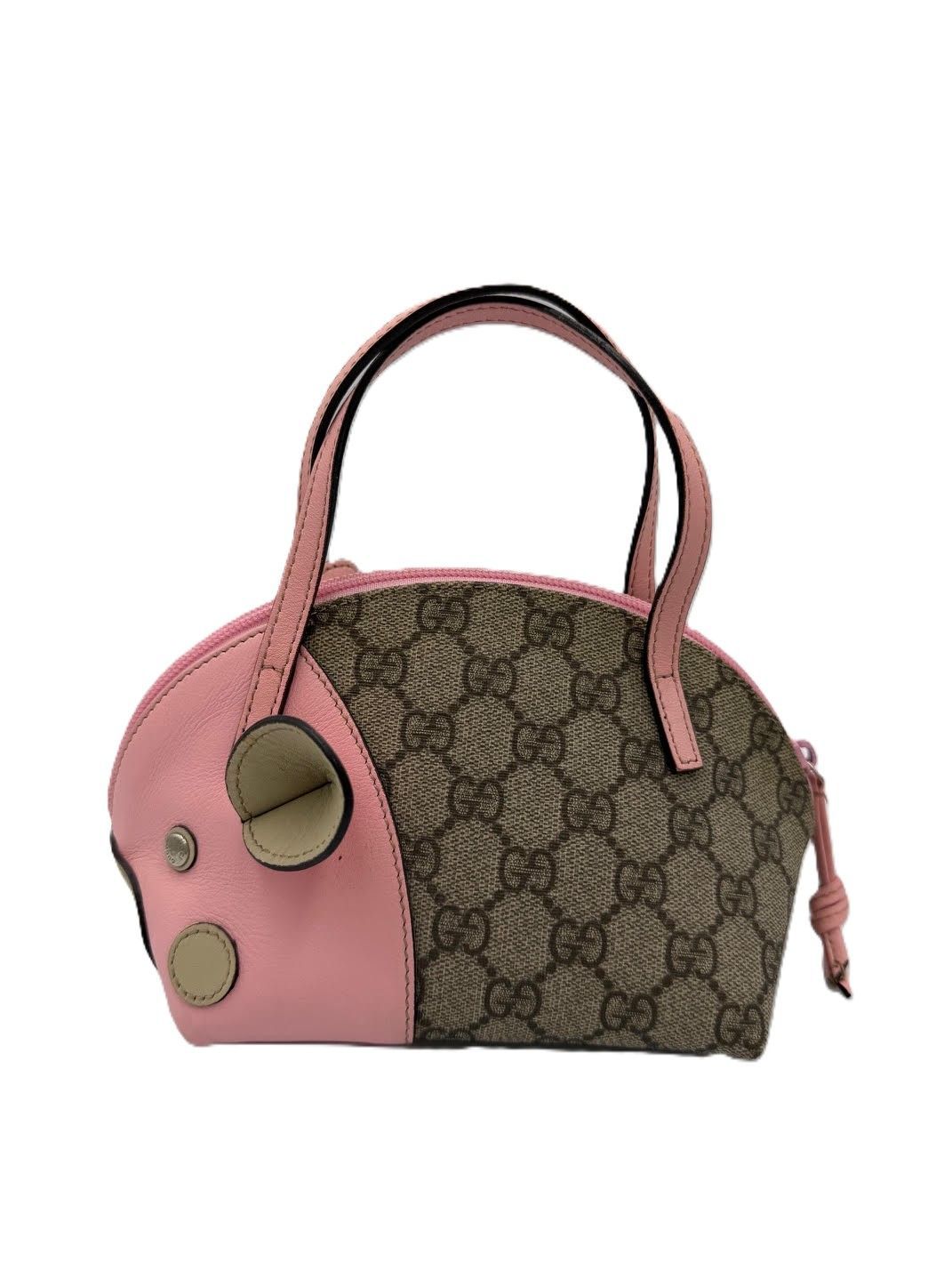 GUCCI グッチ ベビーグッチ ブタ 271093 ブラウン ピンク キャンバス
