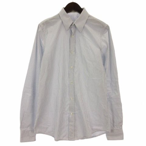 バレンシアガ BALENCIAGA ストライプ シャツ 長袖 ブルー M ☆AA★