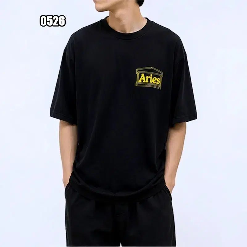 L リズ 템플 ロゴ プリント ブラック 半袖 Tシャツ