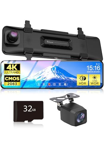 ドライブレコーダー ミラー型 4K 【2025革新型&11.26インチIPS大画面&32GB SDカード】 ドライブレコーダー 前後カメラ ドラレコ GC2083センサー 170度広角 タッチパネル HDR/WDR 全国LED信号機対策 IP f56e8878