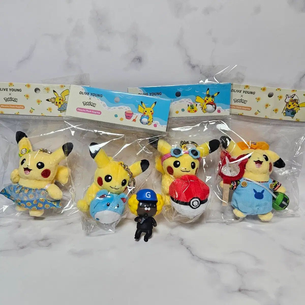 OLIVE YOUNG オリーブヤング ポケットモンスター コラボ ピカチュウ ぬいぐるみ 4種