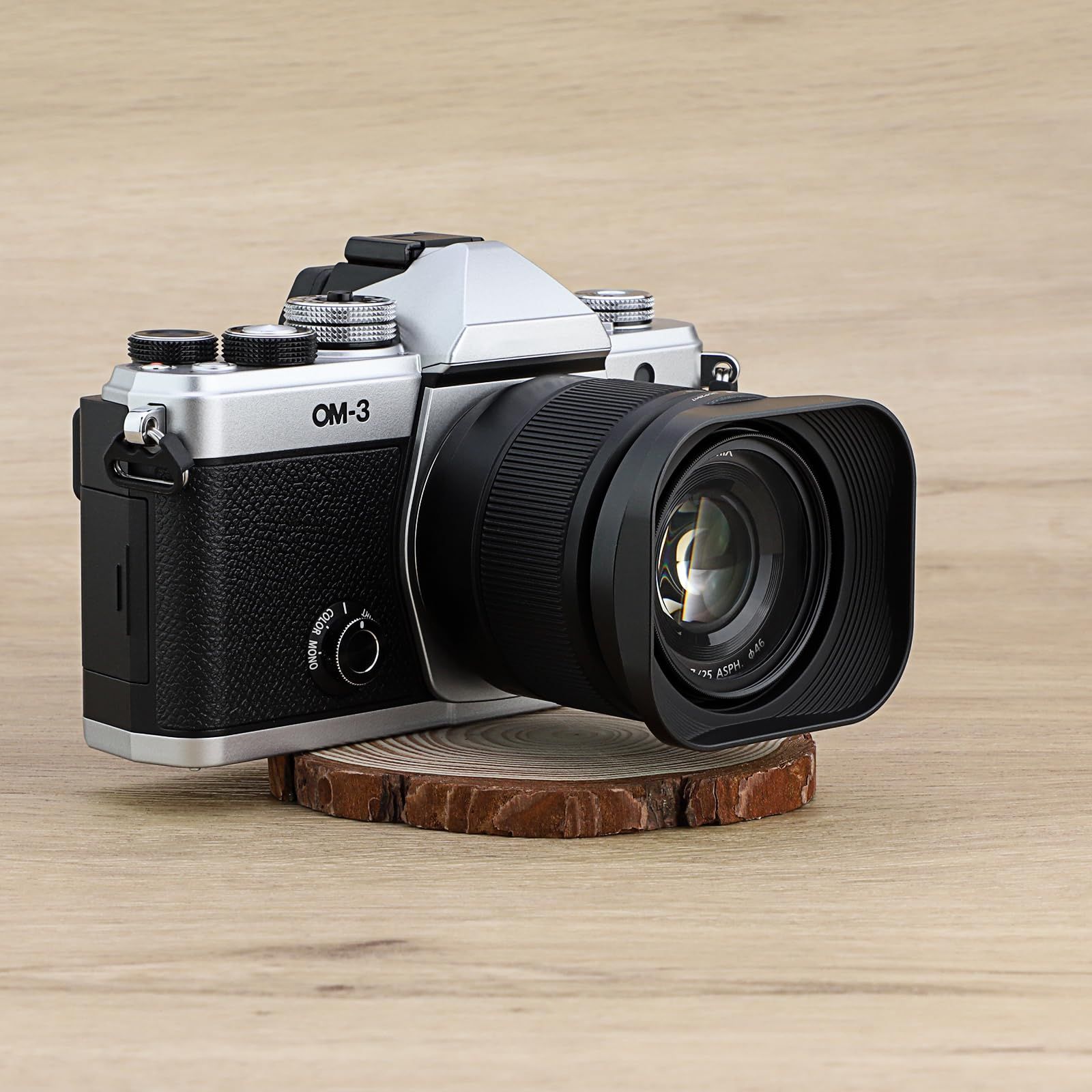 【フード付き】パナソニック Panasonic ライカ H-X025 特価商品 Haoge LH-P2517 スクエアメタルレンズフード パナソニック