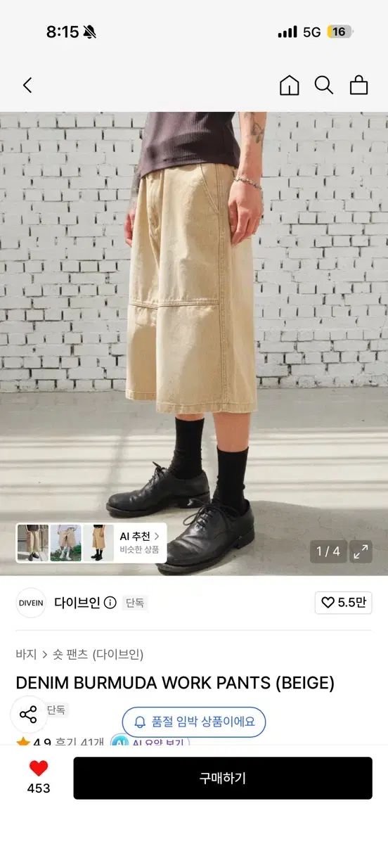 2) DIVE IN バミューダ パンツ 出品