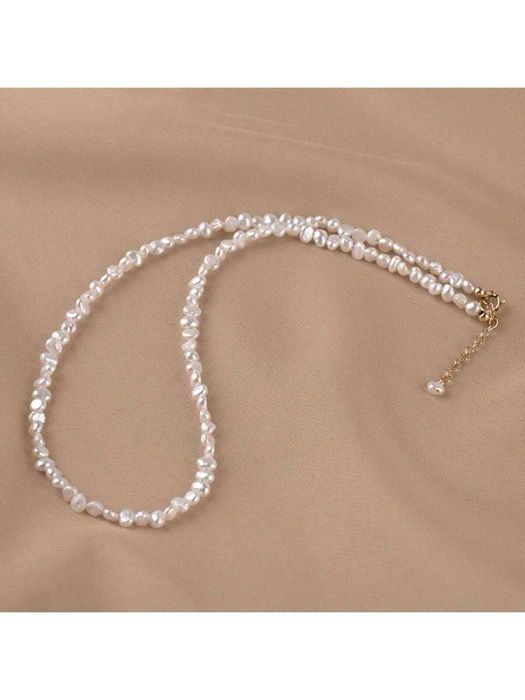 ジュエリー レディース ネックレス 1個 4-5mmバロック型淡水パール ネックレス、金メッキシルバー、ファッション パーソナライズデザイン、ガールフレンドへの新しいギフト