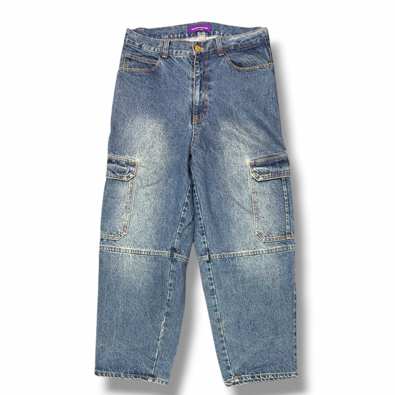 参考上代25300円 BlackEyePatch URBAN ARROWS STITCHED CARGO JEANS 