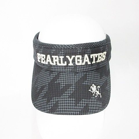 【試着のみ】PEARLY GATES チェック柄（千鳥格子）サンバイザー パーリーゲイツ PEARLY GATES ゴルフ サンバイザー チェック 千鳥柄