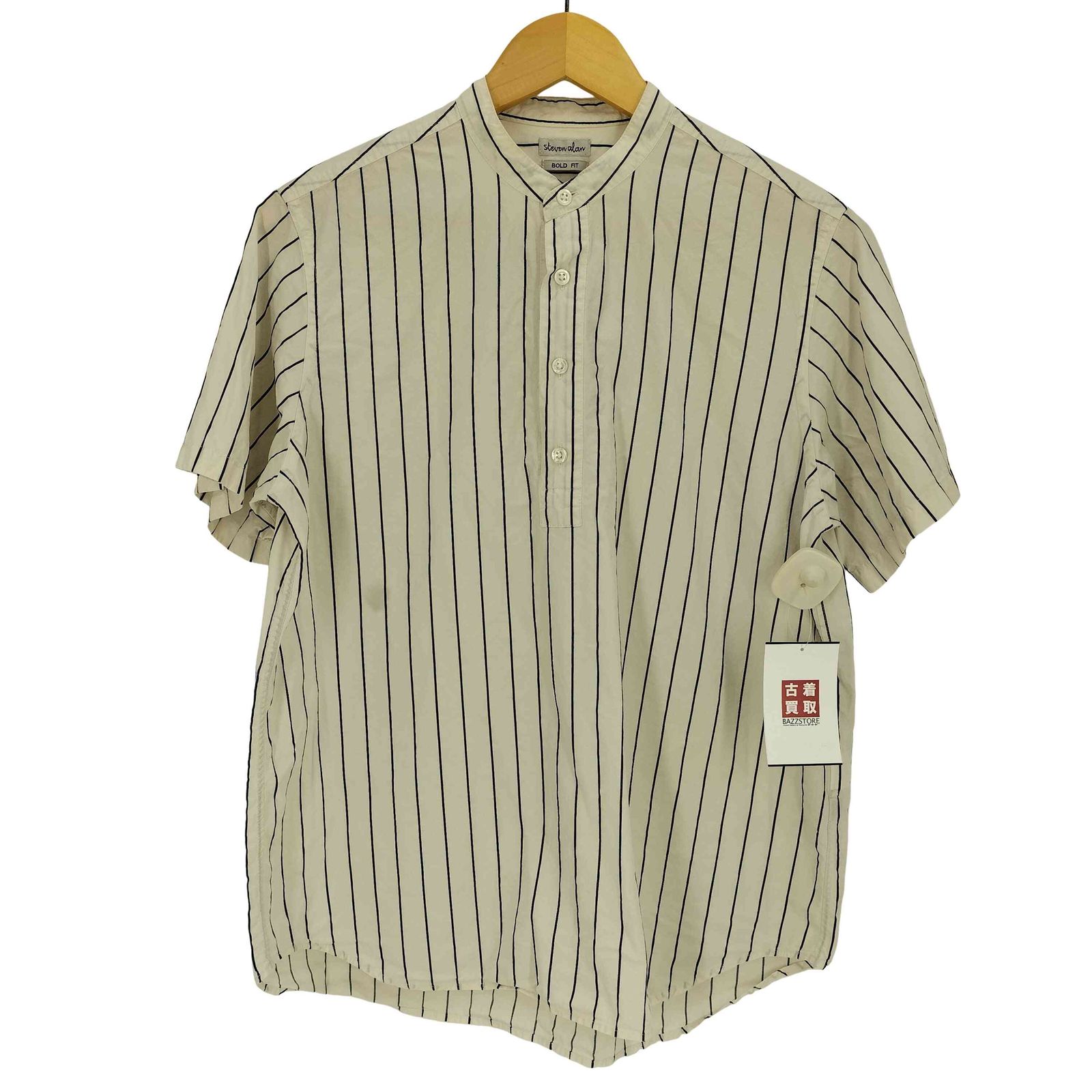 スティーブンアラン Steven Alan BOLD FIT ストライプ プルオーバーシャツ メンズ JPN：S