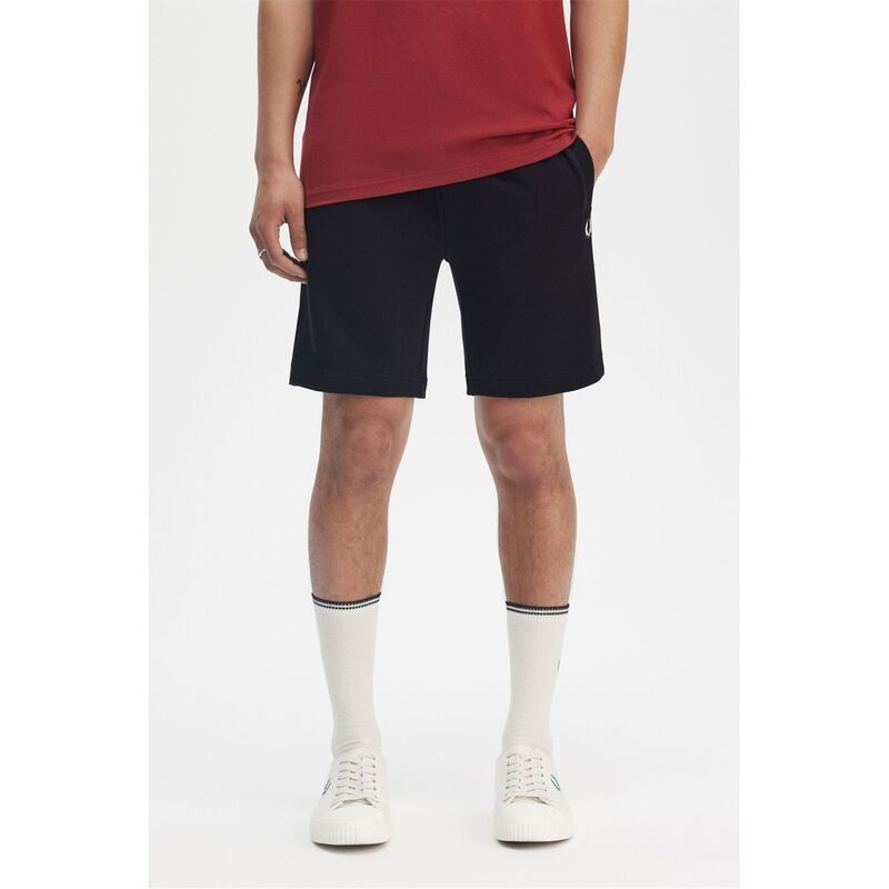 フレッドペリー メンズ ボトムス ハーフパンツ・ショーツ ショートパンツ フリース Fred Perry Fred Fleece Shorts Sn53 Black 102 ブラック