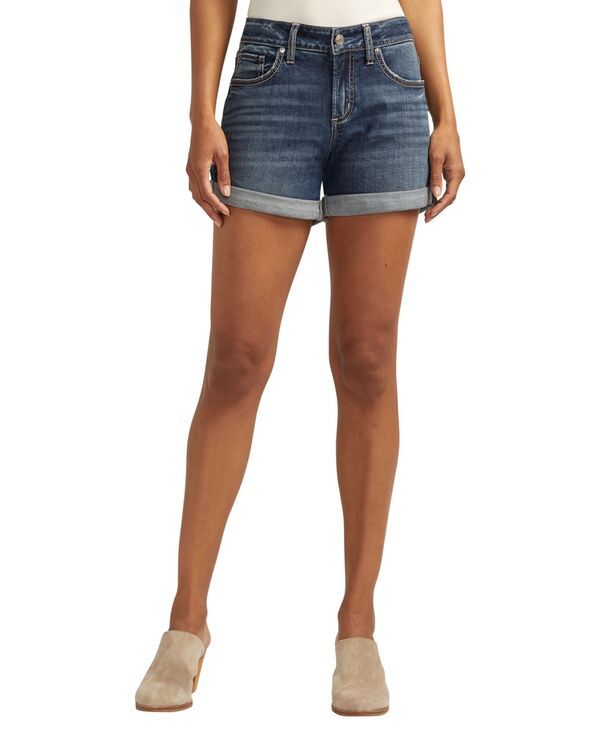 シルバー ジーンズ レディース ボトムス ハーフパンツ・ショーツ ショートパンツ Silver Jeans Co Womens Boyfriend Mid Rise Shorts Indigo インディゴ