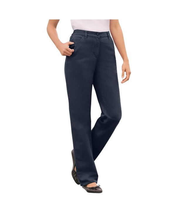 ウーマン ウィズイン レディース ボトムス デニムパンツ トール コットン ジーンズ Woman Within Womens Within Tall Perfect AllCotton BackElastic Denim Jeans Navy ネイビー