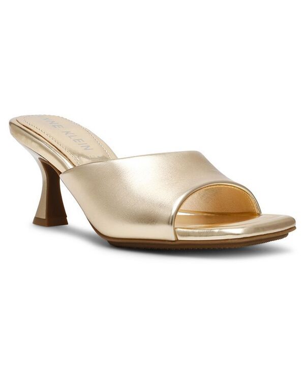 アンクライン レディース シューズ サンダル Anne Klein Womens Jerilyn Square Toe Mule Dress Sandals Light Gold ゴールド