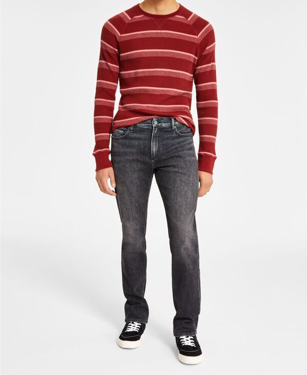 サンストーン メンズ ボトムス デニムパンツ ジーンズ Sun Stone Mens Ithaca StraightFit Jeans Ghost Black Wash ブラック