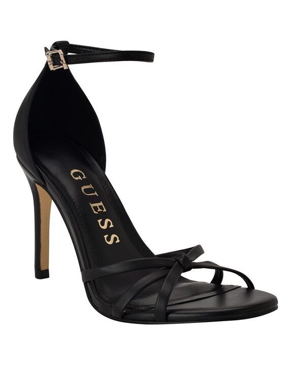 ゲス レディース シューズ サンダル GUESS Womens Spring Strappy Knot Stiletto Sandals Black ブラック