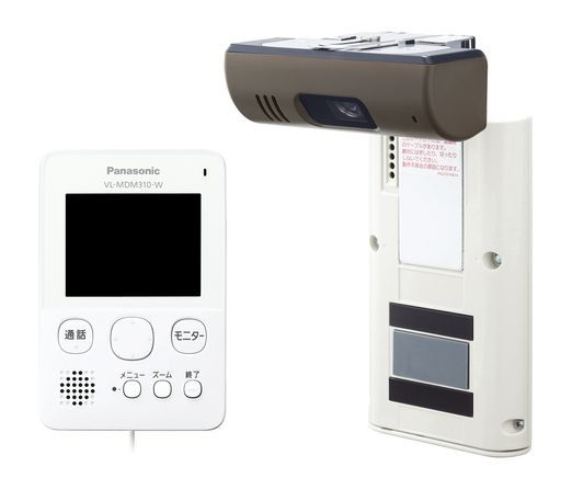パナソニックワイヤレスドアモニタードアモニホワイトワイヤレスドアカメラ+モニター親機各1台セットVL-SDM310-W